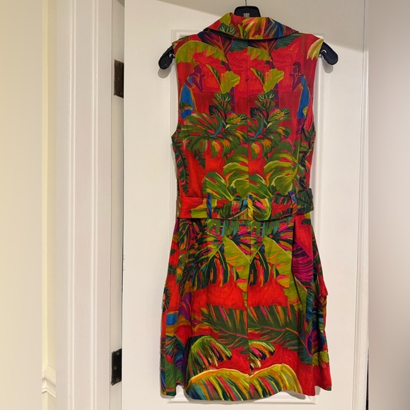 FARM Rio Red and Green Women’s Mini Dress with Tropical Print - Picture 7 of 8